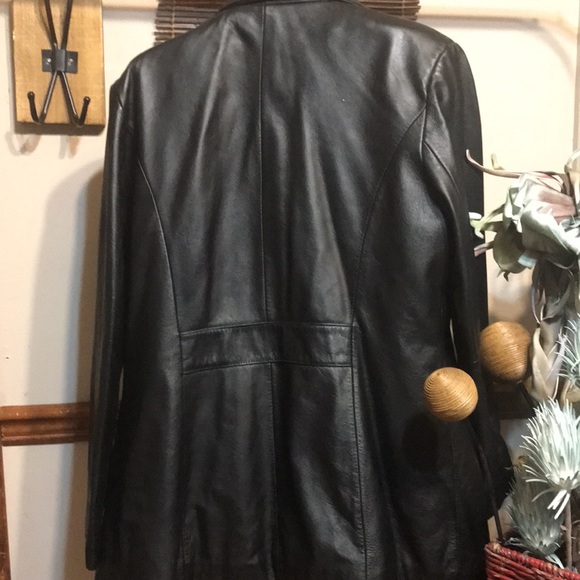 🚨B2G1 WILSON LEATHER Black Lined Leather Coat Jacket - Picture 14 of 15